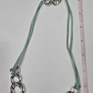 Chic Silver and Mint Necklace